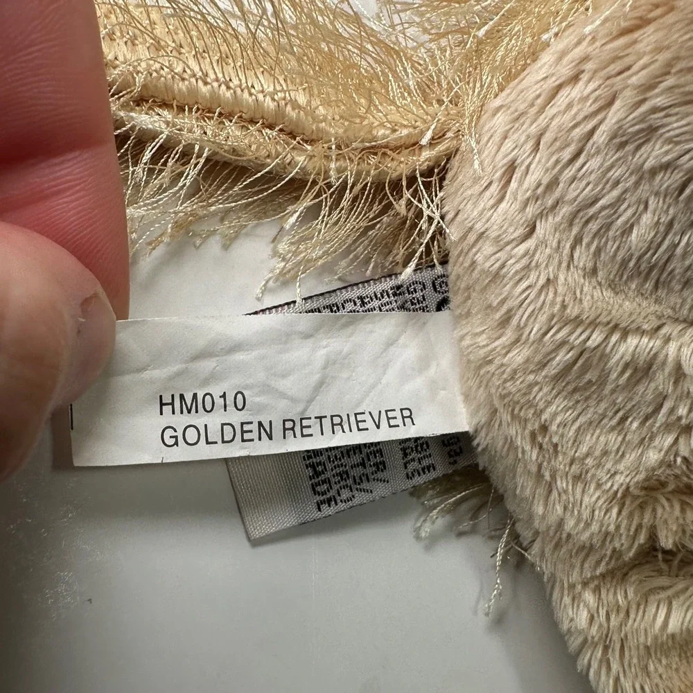 Ganz Webkinz Golden Retriever Plush Stuffed Animal Tan Dog HM010 Tinsel Fur